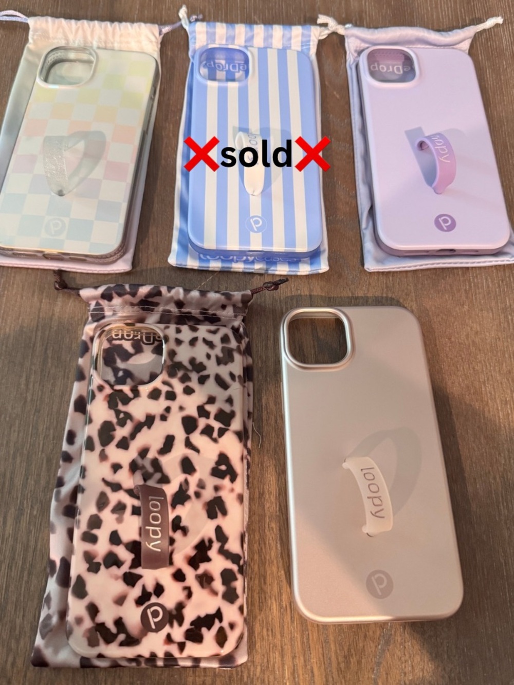 Loopy Cases Protective Phone Case with Grip Ring - Assorted Colors